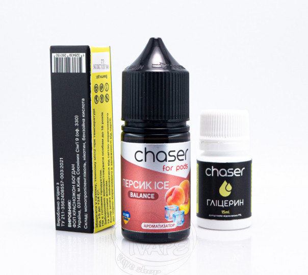 Жидкость Chaser For Pods Balance ICE Salt Персик ICE 30ml 50mg (набор компонентов)