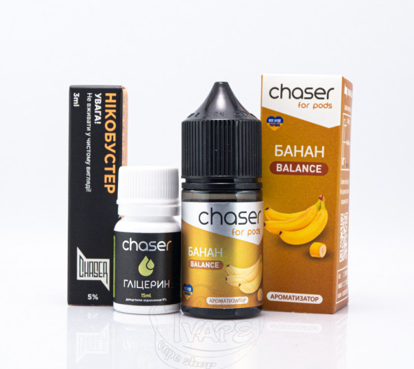 Рідина Chaser For Pods Balance Salt Банан 30ml 65mg (набір компонентів)