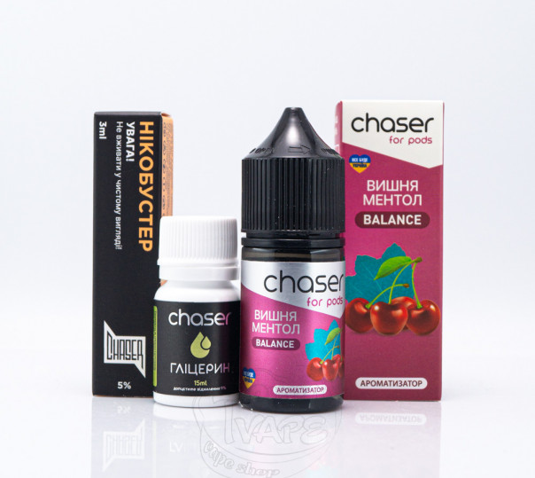 Рідина Chaser For Pods Balance Salt Вишня Ментол 30ml 50mg на (набір компонентів)