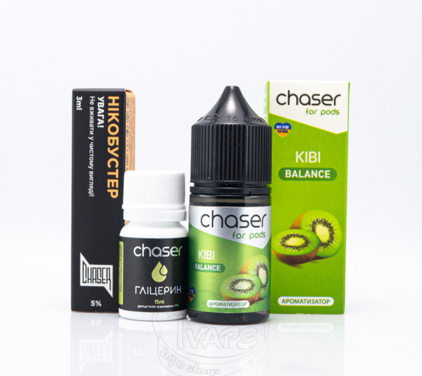 Жидкость Chaser For Pods Balance Salt Киви 30ml 65mg (набор компонентів)