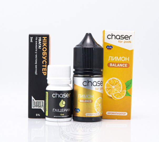 Рідина Chaser For Pods Balance Salt Лимон 30ml 65mg (набір компонентів)