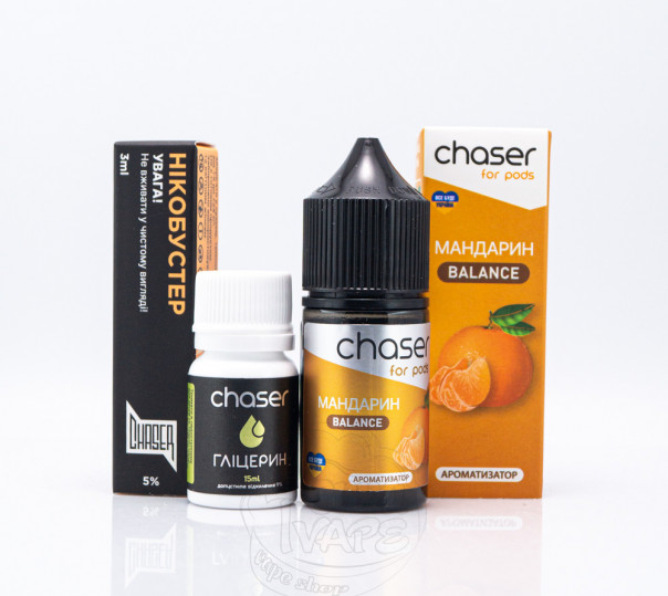 Жидкость Chaser For Pods Balance Salt Мандарин 30ml 65mg (набор компонентов)