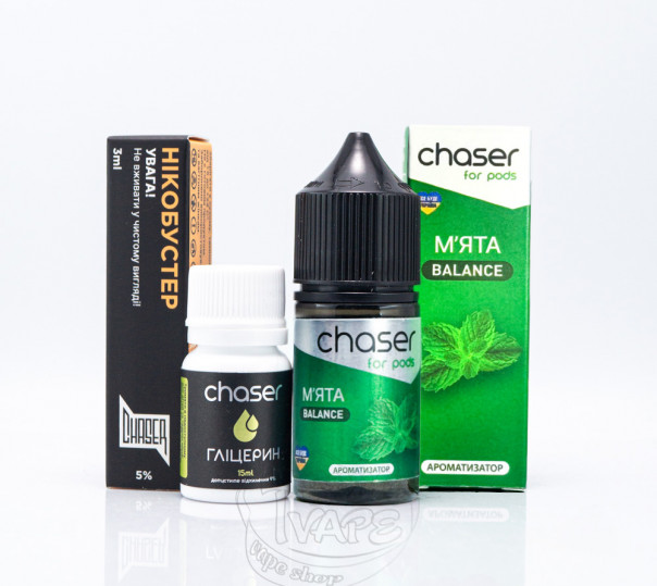 Жидкость Chaser For Pods Balance Salt Мята 30ml 65mg (набор компонентов)