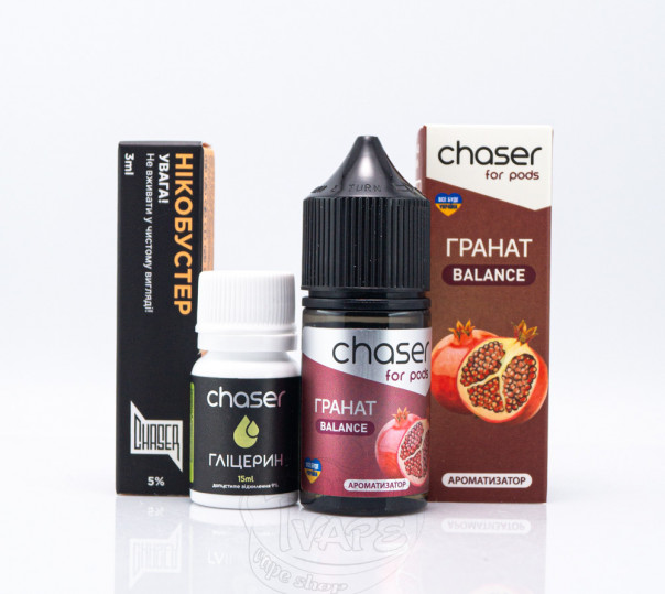 Рідина Chaser For Pods Balance Salt Гранат 30ml 50mg (набір компонентів)