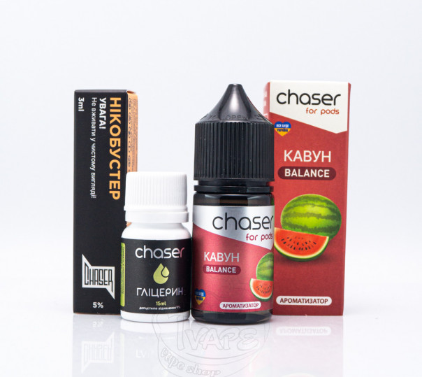 Жидкость Chaser For Pods Balance Salt Арбуз 30ml 50mg (набор компонентов)