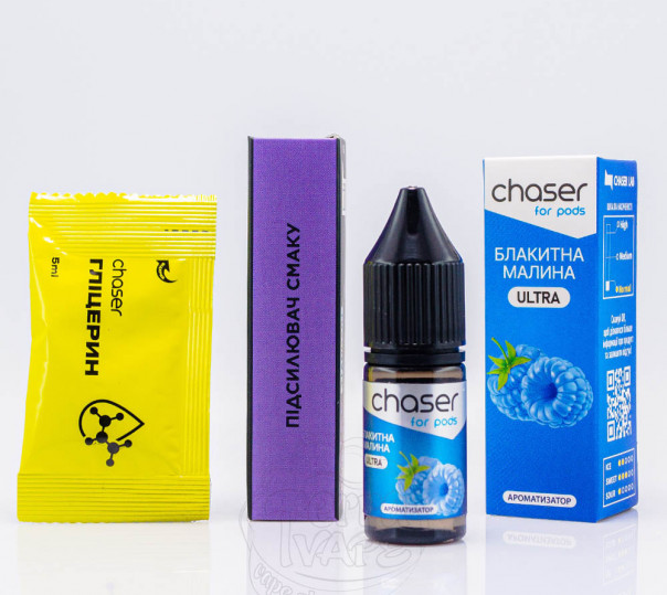 Жидкость Chaser For Pods Ultra Salt Голубая Малина 10ml 50mg (набор компонентов)