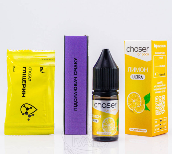 Жидкость Chaser For Pods Ultra Salt Лимон 10ml 50mg (набор компонентов)