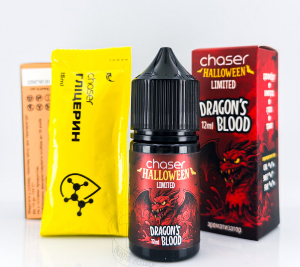 Рідина Chaser Halloween Limited Salt Dragon's Blood 30ml 50mg зі смаком драгонфрута, винограду, гуави та граната (набір компонентів)