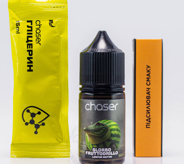 Рідина Chaser Limitini Editini Salt Glorbo Fruttodrillo 30ml 65mg зі смаком кавуна з льодом (набір компонентів)