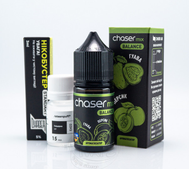 Жидкость Chaser Mix Balance Salt Гуава Персик 30ml 50mg (набор компонентов)