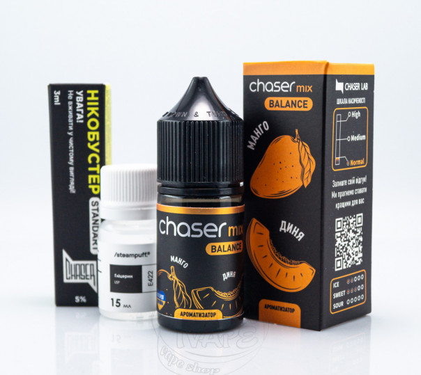 Рідина Chaser Mix Balance Salt Манго Диня 30ml 65mg (набір компонентів)