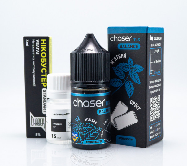 Жидкость Chaser Mix Balance Salt Мятный Орбит 30ml 50mg (набор компонентов)