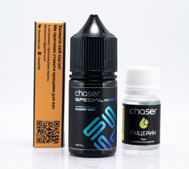 Рідина Chaser Special Berry Salt Bilberry Mint 30ml 50mg зі смаком чорниці з м'ятою (набір компонентів)