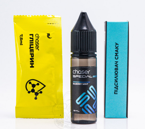 Рідина Chaser Special Berry Salt Bilberry Mint 15ml 50mg зі смаком чорниці з м'ятою (набір компонентів)