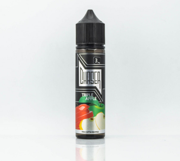 Рідина Chaser Black Organic Triple Apple 60ml 0mg без нікотину зі смаком яблука