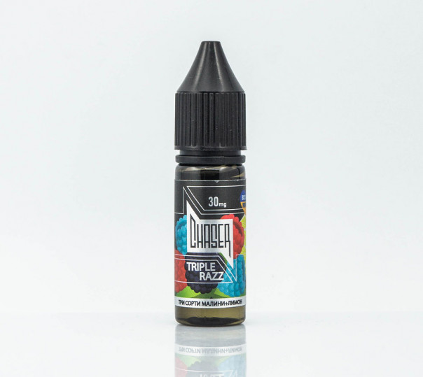 Рідина Chaser Black Salt Triple Razz 15ml 30mg на сольовому нікотині зі смаком ягід