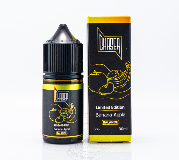 Рідина Chaser Black Balance Salt Banana Apple 30ml 30mg на сольовому нікотині зі смаком банану та яблука