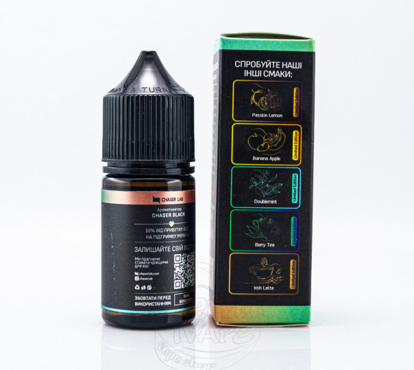 Рідина Chaser Black Balance Salt Peach Lemonade 30ml 30mg на сольовому нікотині зі смаком персикового лимонаду