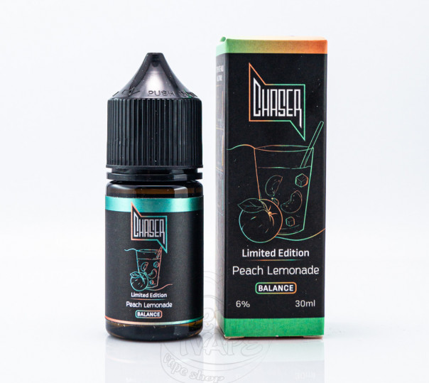 Рідина Chaser Black Balance Salt Peach Lemonade 30ml 30mg на сольовому нікотині зі смаком персикового лимонаду