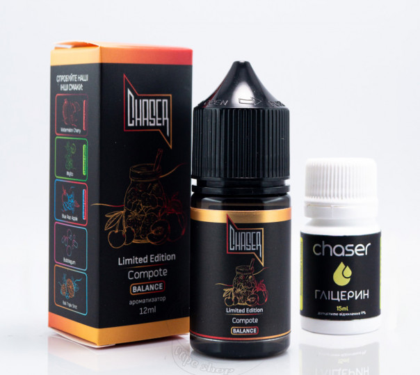 Рідина Chaser Black Balance Salt Compote 30ml 65mg зі смаком компоту (набір компонентів)