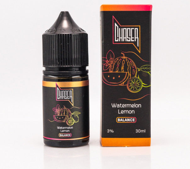 Жидкость Chaser Black Salt New Watermelon Lemon 30ml 30mg на солевом никотине со вкусом арбуза с лимоном