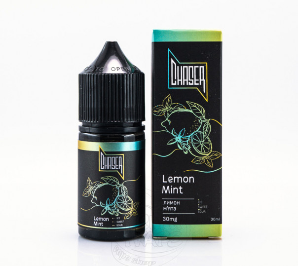 Жидкость Chaser Black Salt New Lemon Mint 30ml 30mg на солевом никотине со вкусом лимона с мятой