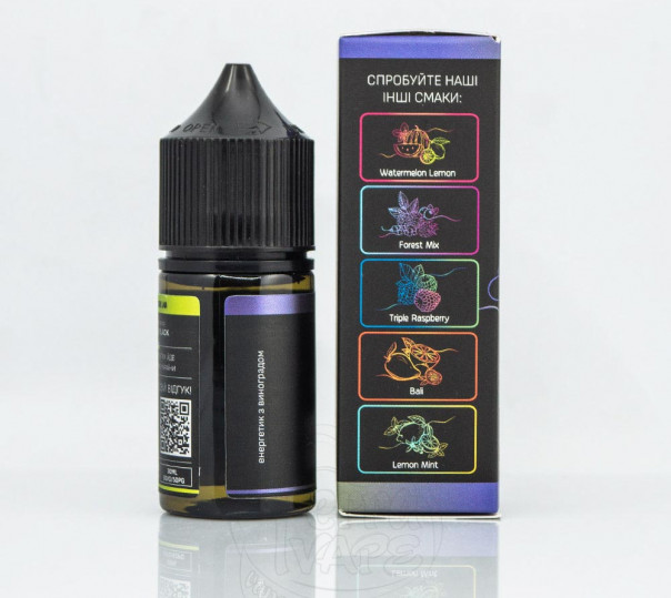 Рідина Chaser Black Salt New Energy Grape 30ml 30mg на сольовому нікотині зі смаком виноградного енергетика