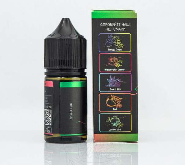 Рідина Chaser Black Salt New Kiwi Wild Strawberry 30ml 30mg на сольовому нікотині зі смаком ківі та суниці