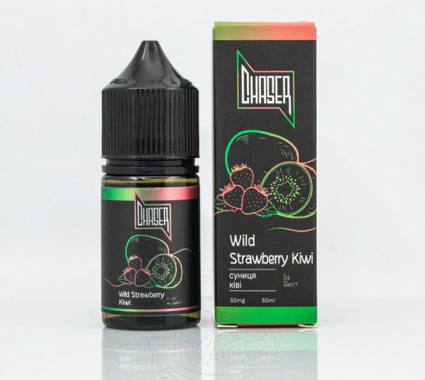 Рідина Chaser Black Salt New Kiwi Wild Strawberry 30ml 30mg на сольовому нікотині зі смаком ківі та суниці