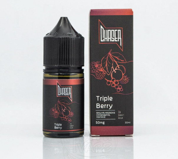 Рідина Chaser Black Salt New Triple Berry 30ml 30mg на сольовому нікотині зі смаком ягід