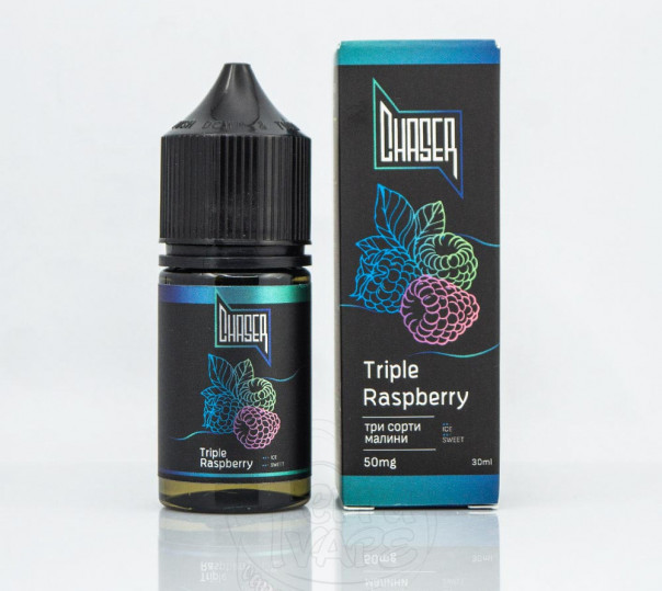 Рідина Chaser Black Salt New Triple Raspberry 30ml 30mg на сольовому нікотині зі смаком малини