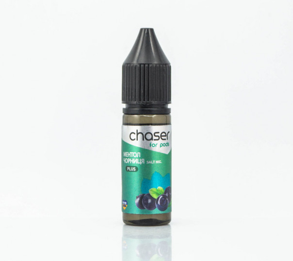 Рідина Chaser For Pods Plus Salt Ментол Чорниця 15ml 30mg на сольовому нікотині