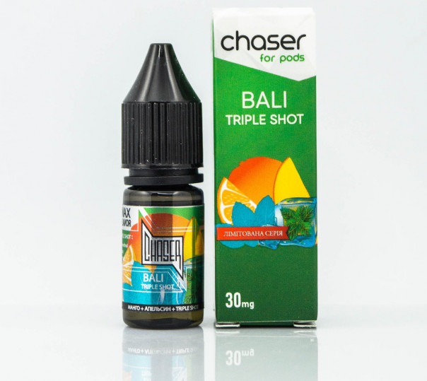 Рідина Chaser For Pods Salt Bali Triple Shot 10ml 30mg на сольовому нікотині