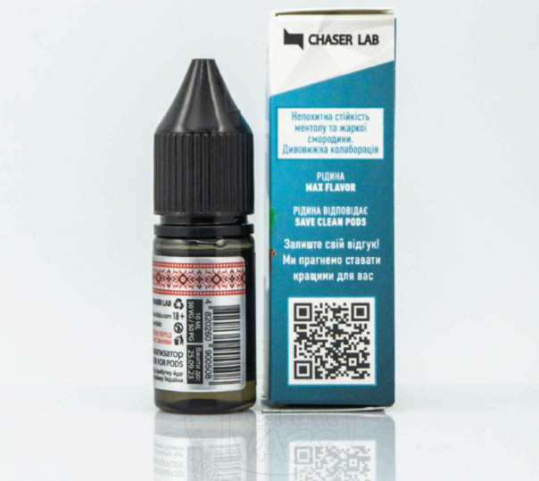 Рідина Chaser For Pods Salt Смородина Ментол 10ml 30mg на сольовому нікотині