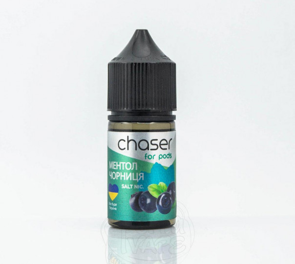 Рідина Chaser For Pods Salt Ментол Чорниця 30ml 30mg на сольовому нікотині