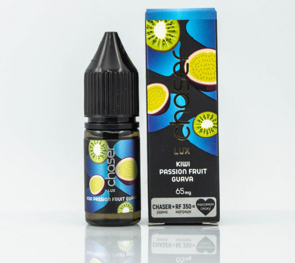 Жидкость Chaser Lux Salt Kiwi Passion Fruit Guava 11ml 30mg на солевом никотине со вкусом киви, маракуйи и гуавы