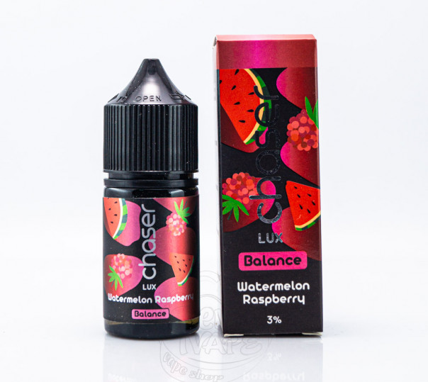 Жидкость Chaser Lux Salt Watermelon Raspberry 30ml 30mg на солевом никотине со вкусом малины и арбуза