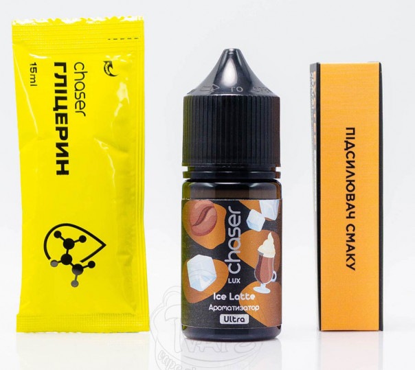 Жидкость Chaser Lux Salt Ice Latte 30ml 50mg со вкусом холодного латте (набор компонентов)