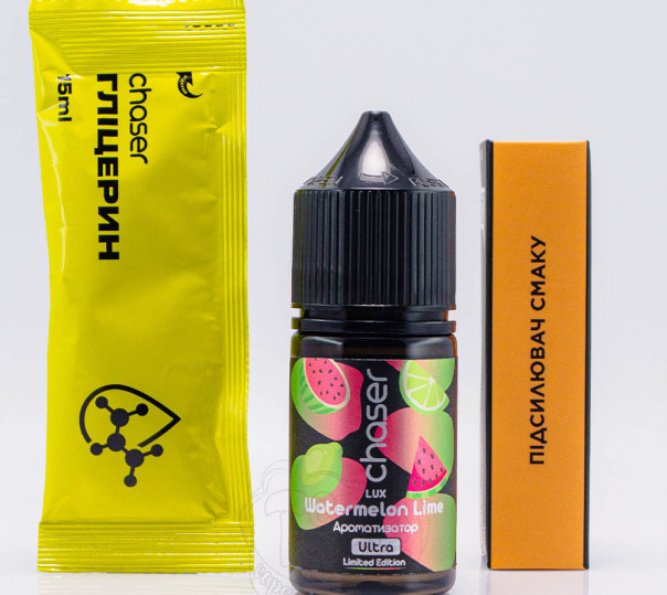 Жидкость Chaser Lux Salt Watermelon Lime 30ml 50mg со вкусом арбуза с лаймом (набор компонентов)