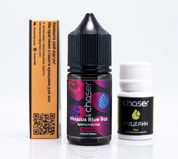 Рідина Chaser Lux Salt Hibiscus Blue Raz 30ml 50mg зі смаком гібіскуса і блакитної малини (набір компонентів)