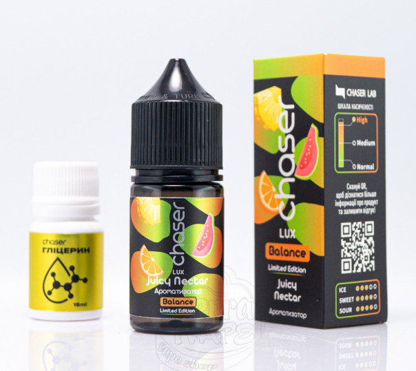 Рідина Chaser Lux Salt Juicy Nectar 30ml 65mg зі смаком тропічного міксу (набір компонентів)