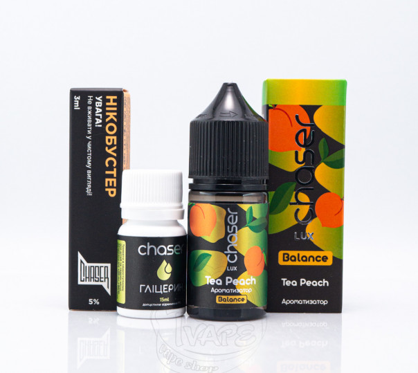 Рідина Chaser Lux Salt Tea Peach 30ml 50mg зі смаком персикового чаю (набір компонентів)