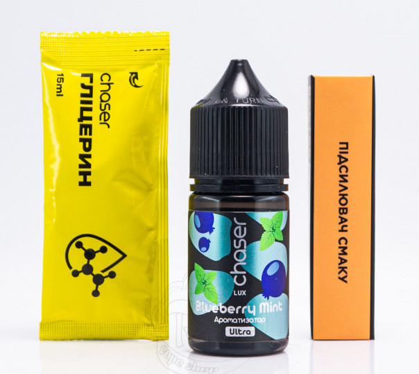 Рідина Chaser Lux Salt Blueberry Mint 30ml 50mg зі смаком чорниці з м'ятою (набір компонентів)