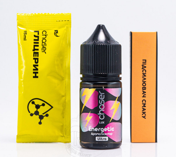 Рідина Chaser Lux Salt Energetic 30ml 50mg зі смаком енергетика (набір компонентів)