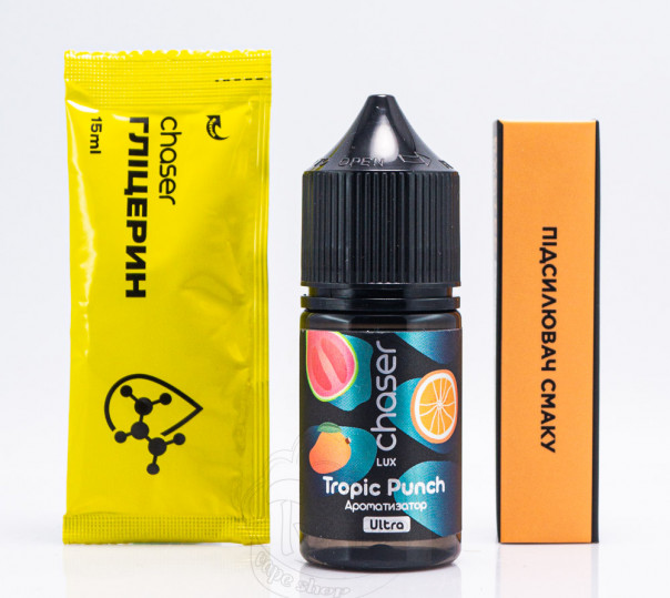 Рідина Chaser Lux Salt Tropic Punch 30ml 50mg зі смаком манго та апельсина (набір компонентів)