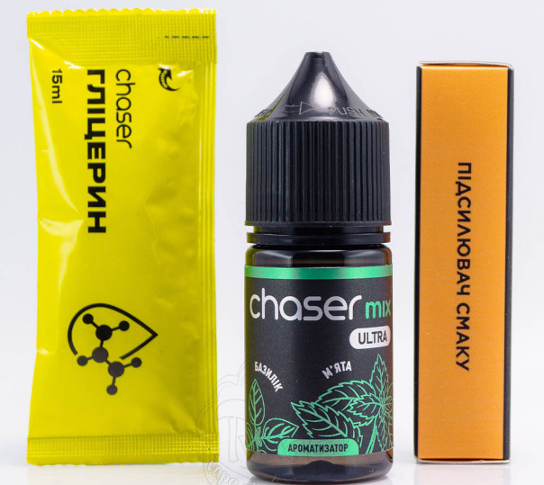 Жидкость Chaser Mix Ultra Salt Базилик Мята 30ml 50mg (набор компонентов)