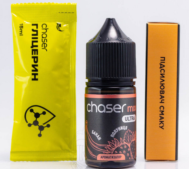Жидкость Chaser Mix Ultra Salt Клубника Банан 30ml 50mg (набор компонентов)