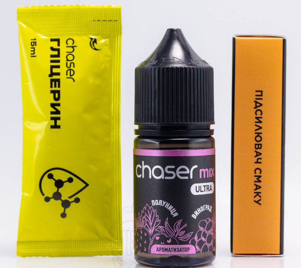 Жидкость Chaser Mix Ultra Salt Клубника Виноград 30ml 50mg (набор компонентов)