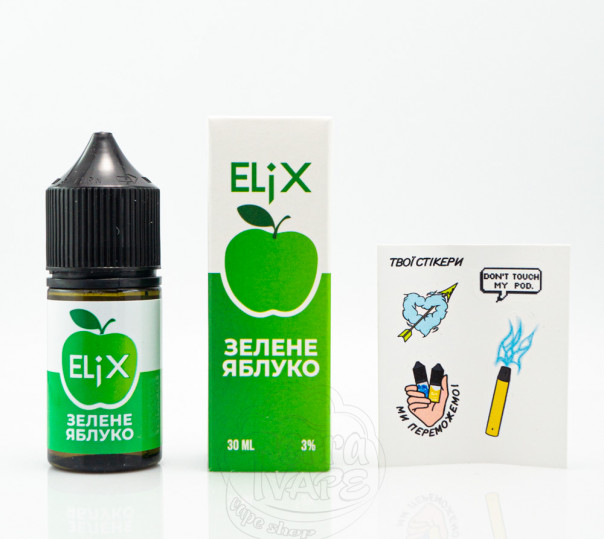 Жидкость Elix Salt Зеленое яблоко 30ml 30mg на солевом никотине