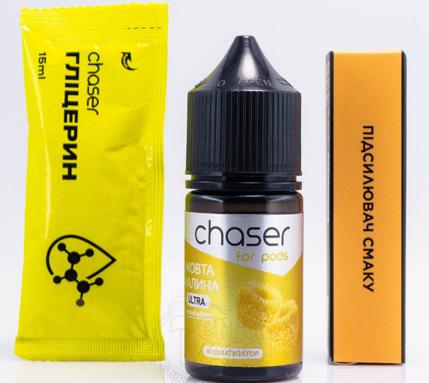 Рідина Chaser For Pods Ultra Salt Жовта Малина 30ml 50mg (набір компонентів)